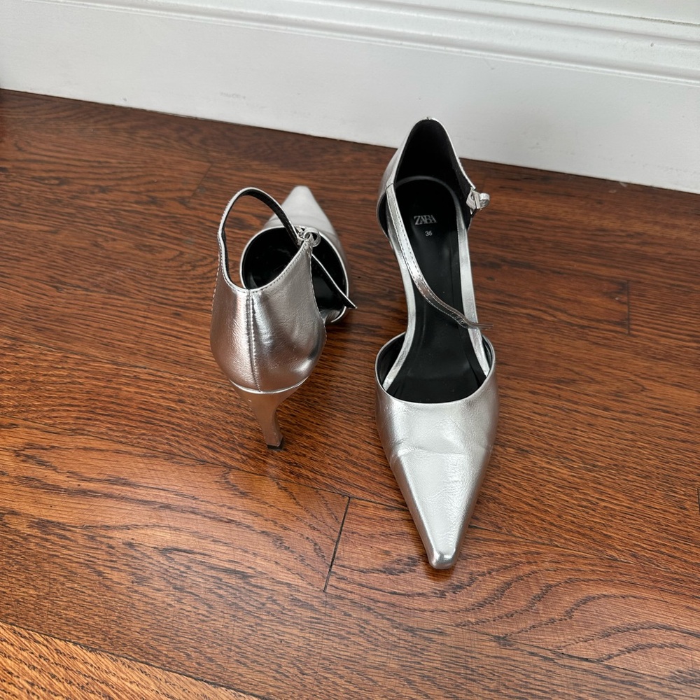 Zara Silver Women's Heels